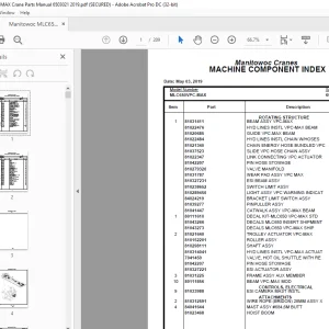 Manitowoc Crane MLC650VPC-MAX Parts Manual SN 6503021 PDF