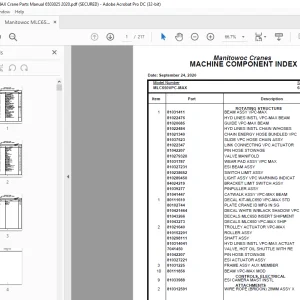 Manitowoc Crane MLC650VPC-MAX Parts Manual SN 6503025 - PDF DOWNLOAD