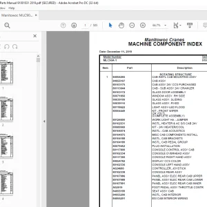 Manitowoc Crane MLC90A-1 Parts Manual 91001031 - PDF DOWNLOAD