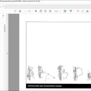 Manitowoc Grove 1100 Series Crane Operating Manual PDF