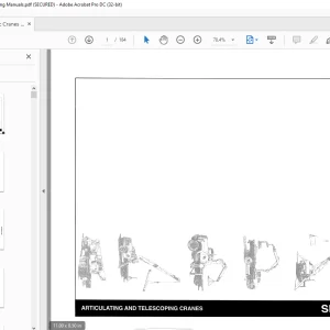 Manitowoc Grove 1100 Series Crane Operator Manual PDF