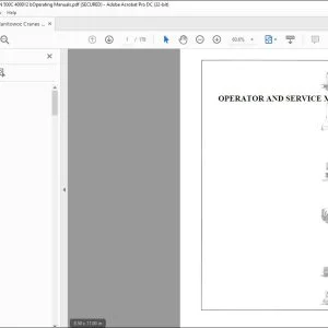Manitowoc Grove 500C Series Crane Operator & Service Manual PDF