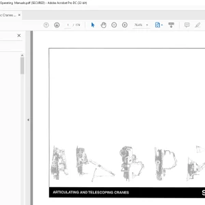 Manitowoc Grove 600D Series Crane Operating Manual PDF