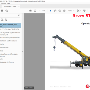 Manitowoc Grove Crane RT540E Operator Manual - PDF DOWNLOAD ...