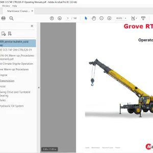 Manitowoc Grove Crane RT540E Operator Manual - PDF DOWNLOAD