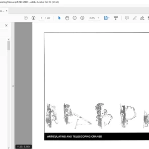 Manitowoc Grove Crane Series 1800 Operating Manual PDF
