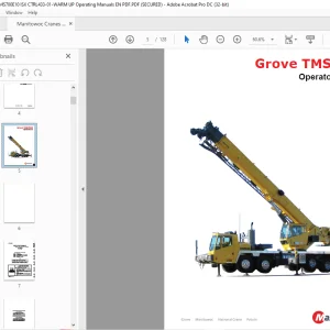 Manitowoc Grove Crane TMS700E Operator Manual - PDF DOWNLOAD