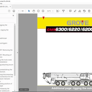 Manitowoc Grove GMK 6300 6220 6200-1 Rigging the Outriggers Manual PDF