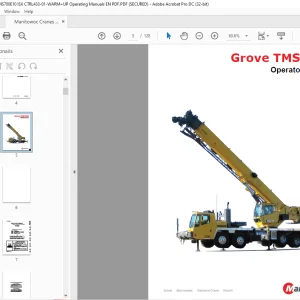 Manitowoc Grove TMS 700E Operator Manual PDF