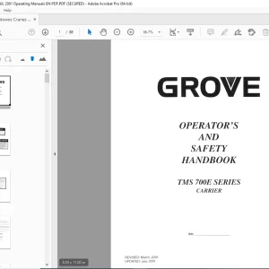 Manitowoc Grove TMS700E Series Carrier Operation Manual PDF