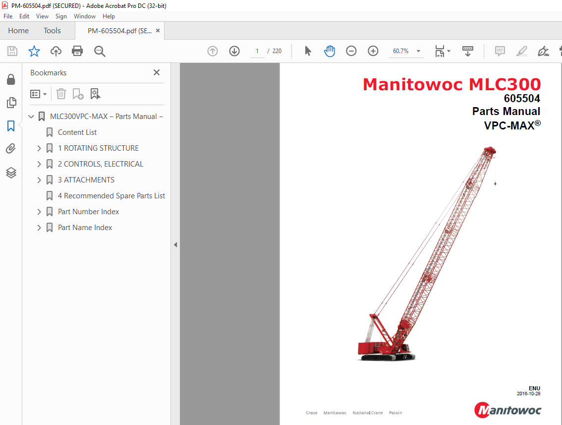 Manitowoc MLC300VPC-MAX® Crane Parts Manual 605504 PDF - HeyDownloads ...