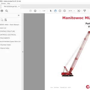 Manitowoc MLC300VPC-MAX® Crane Parts Manual 605504  PDF