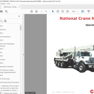 Manitowoc National Crane NBT40 Series Operator Manual - PDF DOWNLOAD