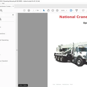 Manitowoc National Crane NBT40 Series Operator Manual PDF