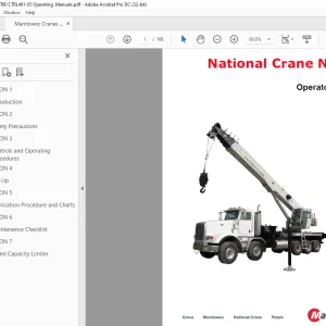 Manitowoc National Crane NBT60 Operator Manual - PDF DOWNLOAD