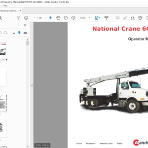 Manitowoc National Cranes 600H Operator Manual PDF