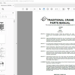Manitowoc Traditional 2900WC Parts Manual SN 29556 - PDF DOWNLOAD