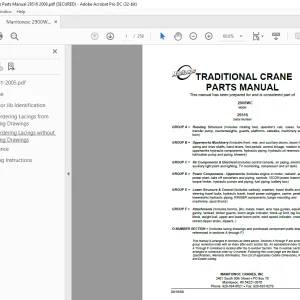 Manitowoc Traditional Crane 2900WC Parts Manual SN 29516 - PDF DOWNLOAD