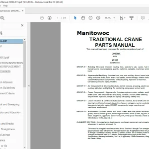 Manitowoc Traditional Crane 2900WC Parts Manual SN 29593 - PDF DOWNLOAD