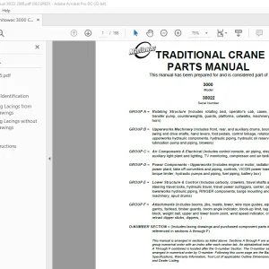 Manitowoc Traditional Crane 3000 Parts Manual SN 30022 - PDF DOWNLOAD