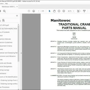 Manitowoc Traditional Crane 3000 Parts Manual SN 30199 - PDF DOWNLOAD