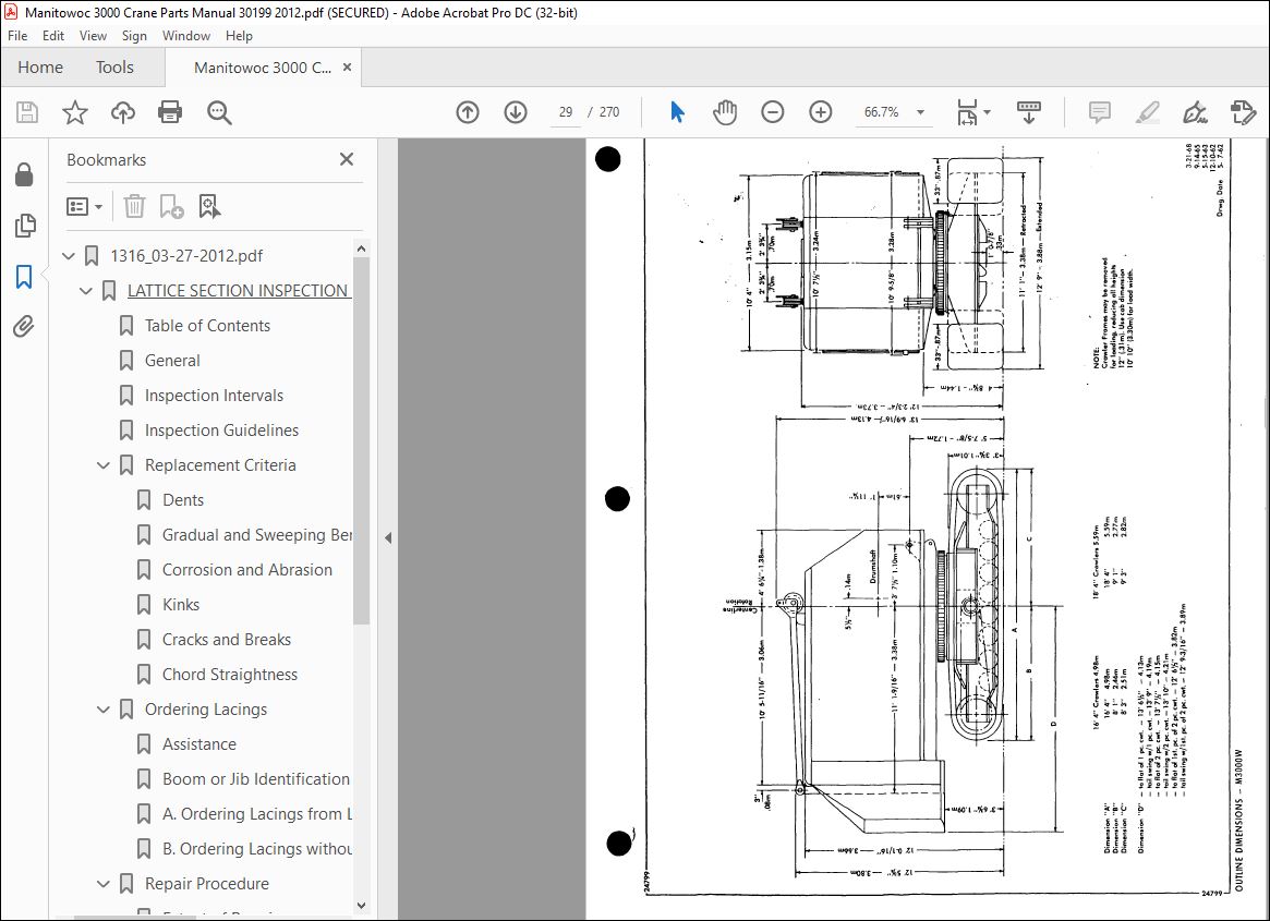 Manitowoc Traditional Crane 3000 Parts Manual Sn 30199 - Pdf Download 