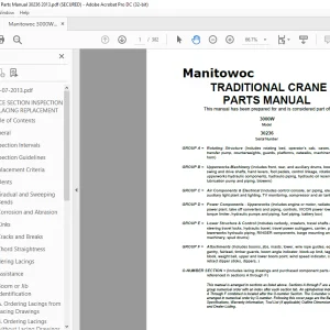 Manitowoc Traditional Crane 3000W Parts Manual SN 30236 - PDF DOWNLOAD