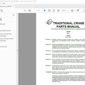 Manitowoc Traditional Crane 3000W Parts Manual SN 30266 - PDF DOWNLOAD