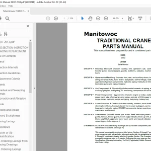 Manitowoc Traditional Crane 3900 Parts Manual SN 39031 - PDF DOWNLOAD