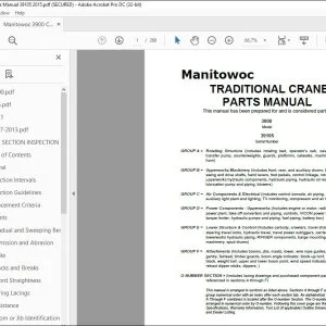 Manitowoc Traditional Crane 3900 Parts Manual SN 39105 - PDF DOWNLOAD