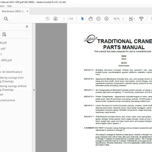 Manitowoc Traditional Crane 3900 Parts Manual SN 39331 - PDF DOWNLOAD