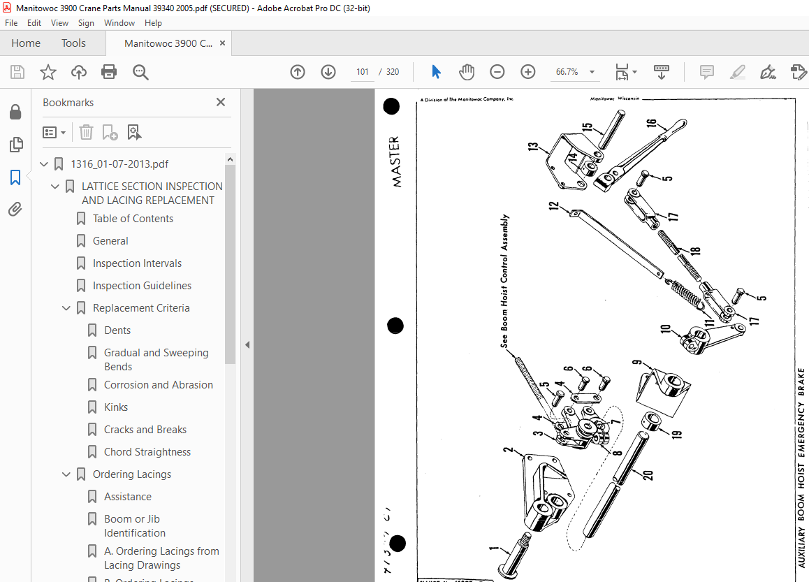 Manitowoc Traditional Crane 3900 Parts Manual SN 39340 - PDF DOWNLOAD ...