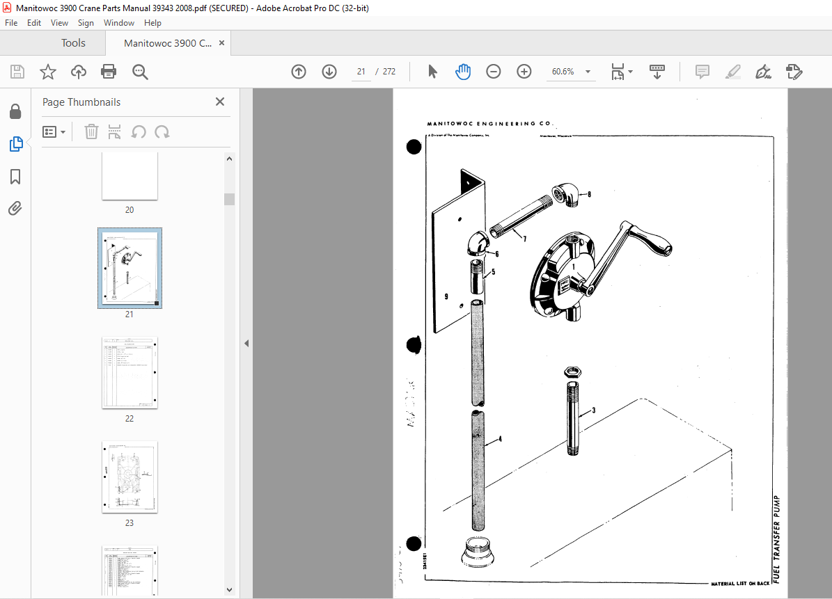 Manitowoc Traditional Crane 3900 Parts Manual SN 39343 - PDF DOWNLOAD ...