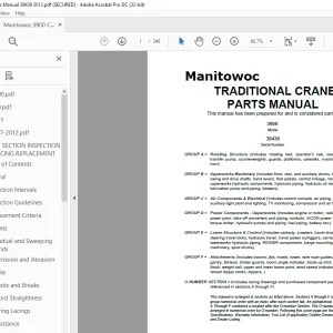 Manitowoc Traditional Crane 3900 Parts Manual SN 39439 - PDF DOWNLOAD