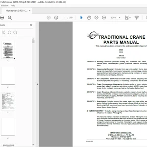 Manitowoc Traditional Crane 3900 Parts Manual SN 39618 PDF
