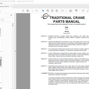 Manitowoc Traditional Crane 3900 Parts Manual SN 39736 - PDF DOWNLOAD
