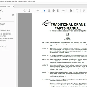 Manitowoc Traditional Crane 3900 Parts Manual SN 39758 - PDF DOWNLOAD