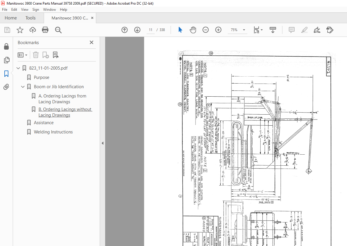 Manitowoc Traditional Crane 3900 Parts Manual SN 39758 - PDF DOWNLOAD ...