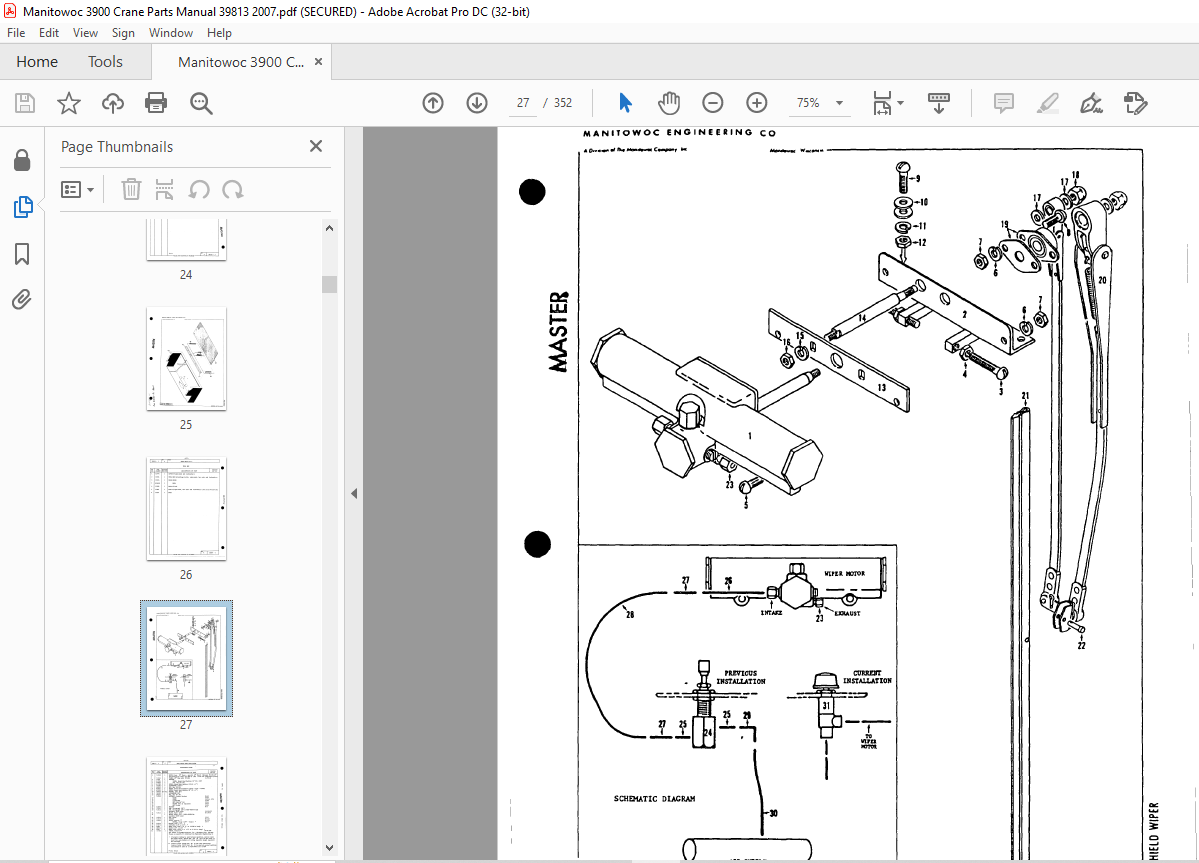 Manitowoc Traditional Crane 3900 Parts Manual SN 39813 - PDF DOWNLOAD ...