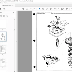 Manitowoc Traditional Crane 3900T Parts Manual SN 399063 - PDF DOWNLOAD