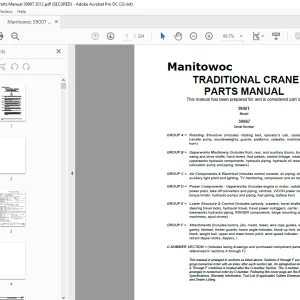 Manitowoc Traditional Crane 3900T Parts Manual SN 39967 - PDF DOWNLOAD