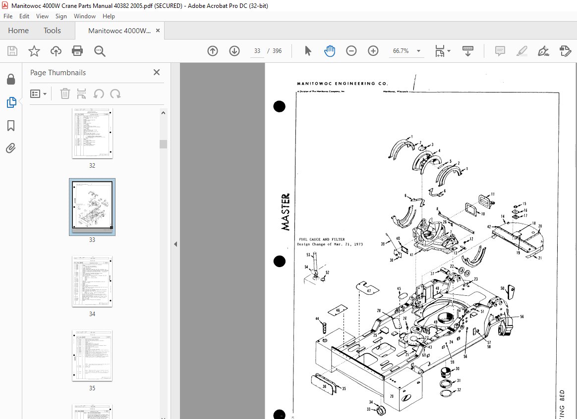 Manitowoc Traditional Crane 4000W Parts Manual SN 40382 - PDF DOWNLOAD ...