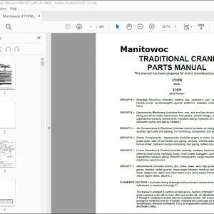 Manitowoc Traditional Crane 4100W Parts Manual SN 41406 - PDF DOWNLOAD