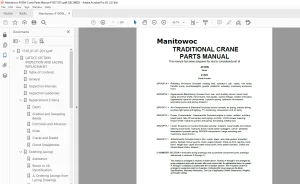 Manitowoc Traditional Crane 4100W Parts Manual SN 41507 - PDF DOWNLOAD