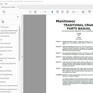 Manitowoc Traditional Crane 4100W Parts Manual SN 41876 - PDF DOWNLOAD