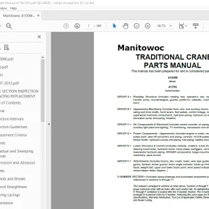 Manitowoc Traditional Crane 4600 Parts Manual SN 41706 - PDF DOWNLOAD