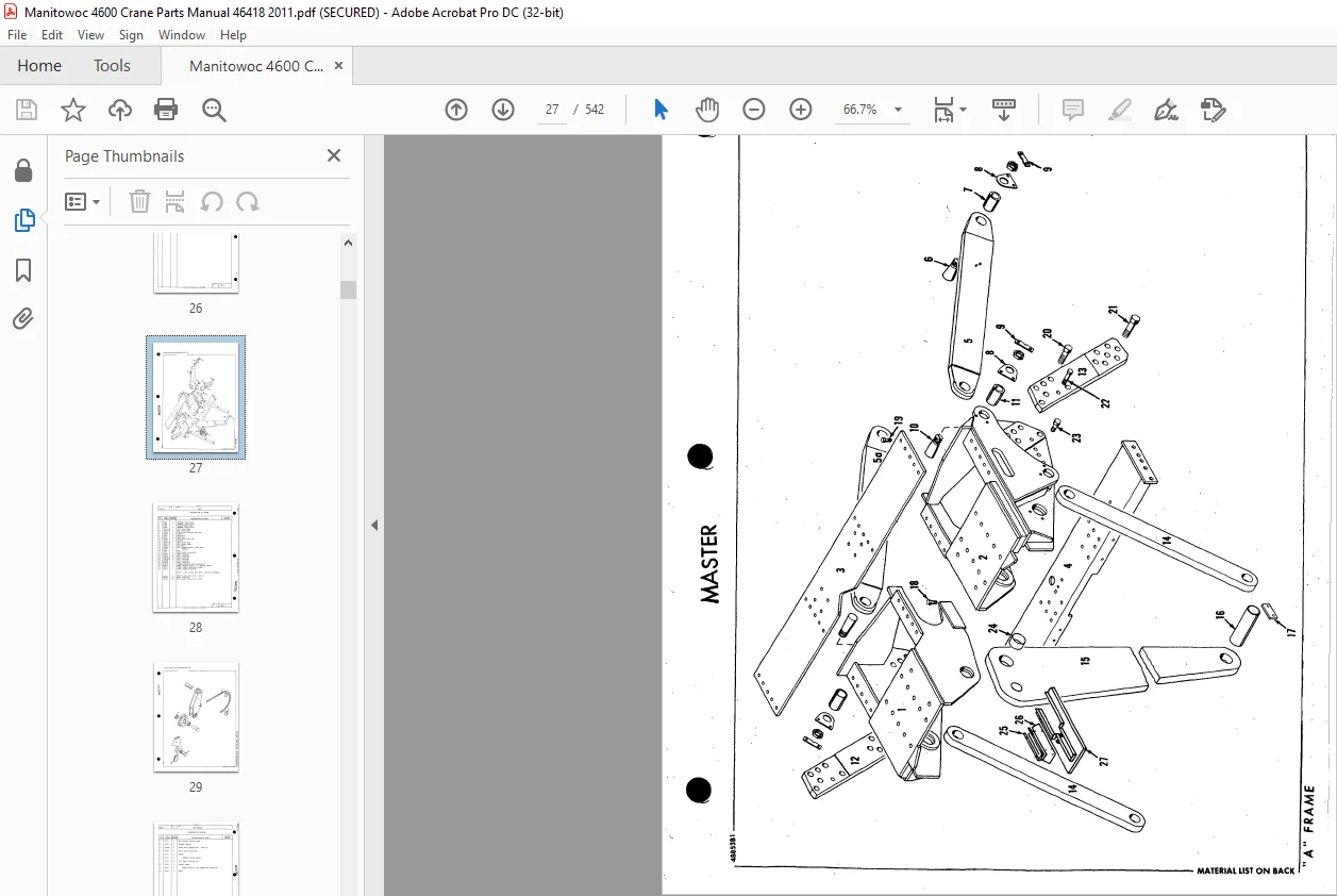 Manitowoc Traditional Crane 4600 Parts Book (SN 46418) PDF - Image 3