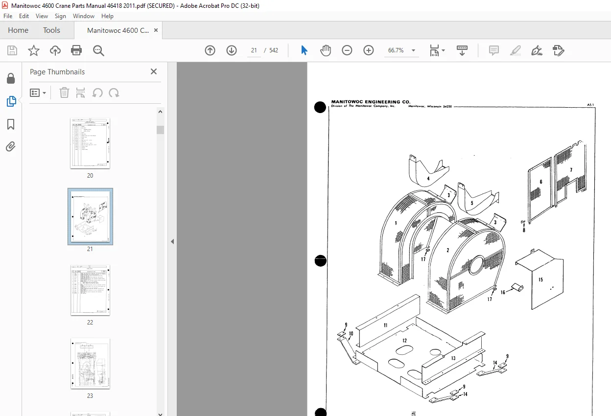 Manitowoc Traditional Crane 4600 Parts Book (SN 46418) PDF - Image 4