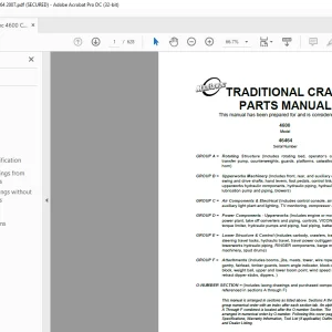Manitowoc Traditional Crane 4600 Parts Manual SN 46464 - PDF DOWNLOAD
