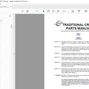 Manitowoc Traditional Crane 4600 Parts Manual SN 46527 - PDF DOWNLOAD